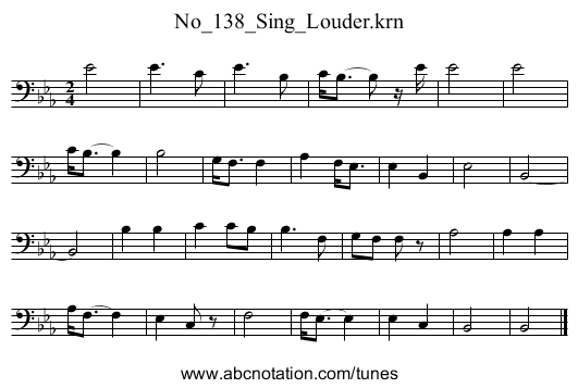 No_138_Sing_Louder.krn - staff notation