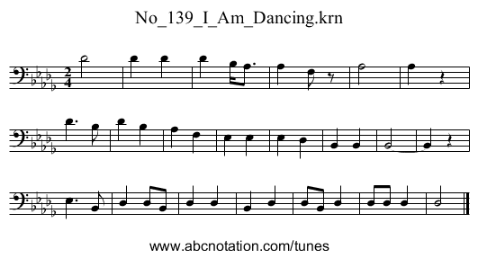 No_139_I_Am_Dancing.krn - staff notation