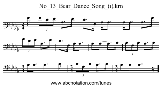 No_13_Bear_Dance_Song_(i).krn - staff notation