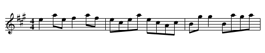 No.140 Con Cassidy's - staff notation