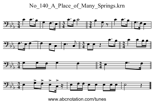 No_140_A_Place_of_Many_Springs.krn - staff notation