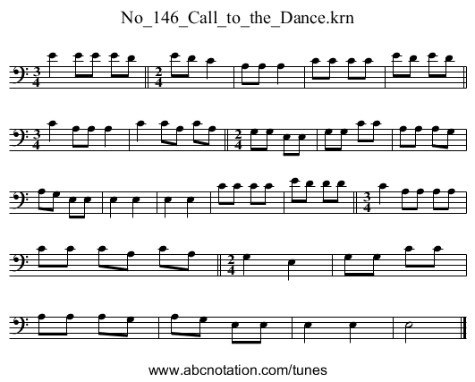 No_146_Call_to_the_Dance.krn - staff notation