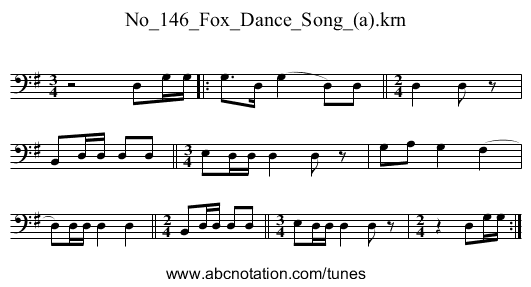 No_146_Fox_Dance_Song_(a).krn - staff notation