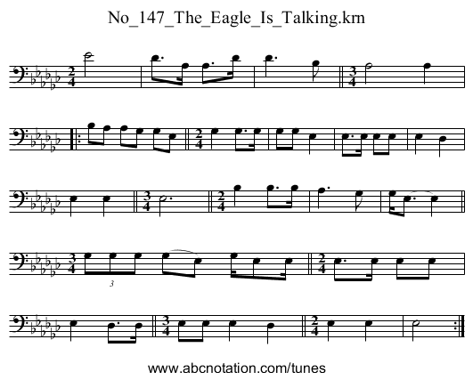 No_147_The_Eagle_Is_Talking.krn - staff notation