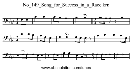 No_149_Song_for_Success_in_a_Race.krn - staff notation