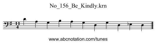 No_156_Be_Kindly.krn - staff notation