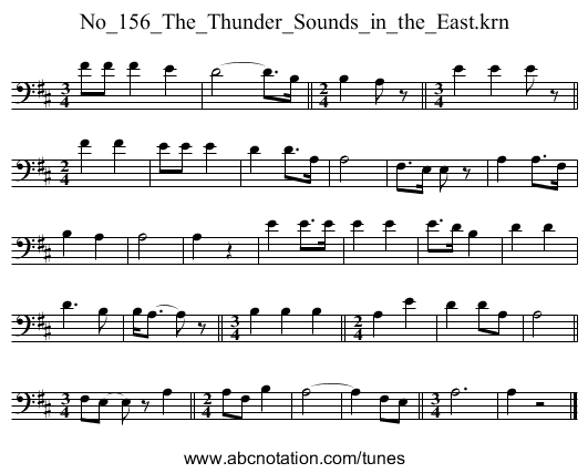 No_156_The_Thunder_Sounds_in_the_East.krn - staff notation