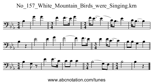 No_157_White_Mountain_Birds_were_Singing.krn - staff notation