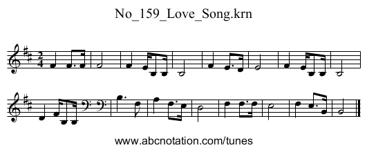 No_159_Love_Song.krn - staff notation