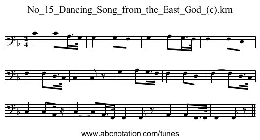 No_15_Dancing_Song_from_the_East_God_(c).krn - staff notation