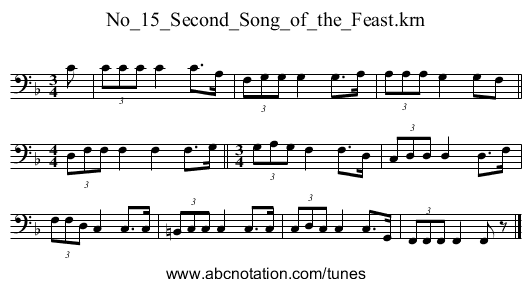 No_15_Second_Song_of_the_Feast.krn - staff notation
