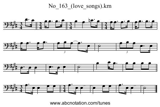 No_163_(love_songs).krn - staff notation
