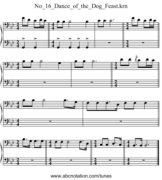 No_16_Dance_of_the_Dog_Feast.krn - staff notation