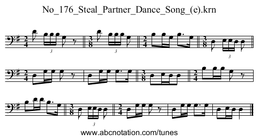No_176_Steal_Partner_Dance_Song_(e).krn - staff notation