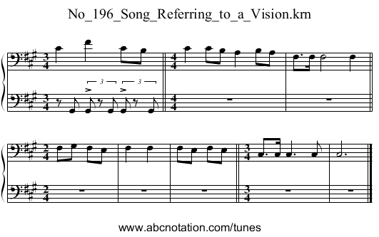 No_196_Song_Referring_to_a_Vision.krn - staff notation