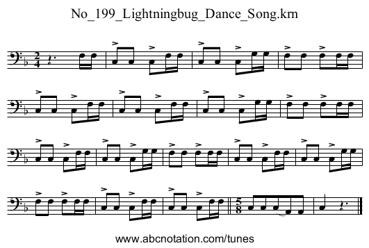 No_199_Lightningbug_Dance_Song.krn - staff notation