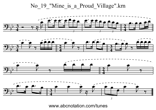 No_19_Mine_is_a_Proud_Village.krn - staff notation