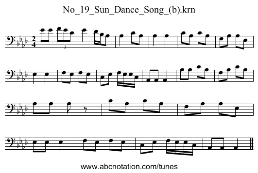 No_19_Sun_Dance_Song_(b).krn - staff notation