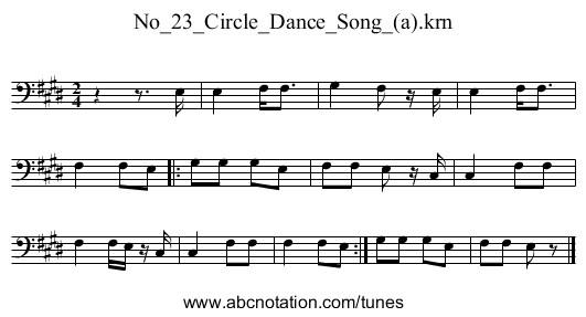 No_23_Circle_Dance_Song_(a).krn - staff notation