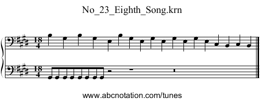 No_23_Eighth_Song.krn - staff notation