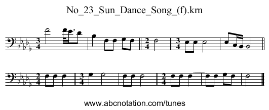 No_23_Sun_Dance_Song_(f).krn - staff notation