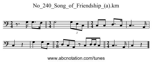 No_240_Song_of_Friendship_(a).krn - staff notation