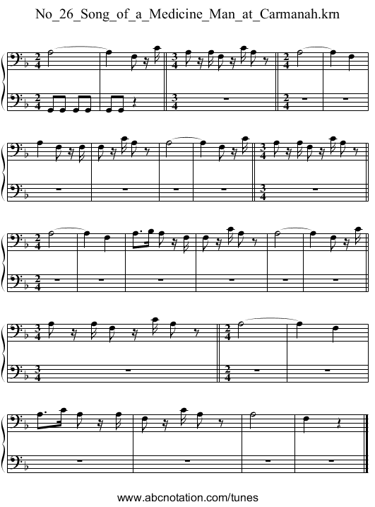 No_26_Song_of_a_Medicine_Man_at_Carmanah.krn - staff notation