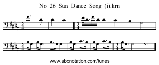 No_26_Sun_Dance_Song_(i).krn - staff notation