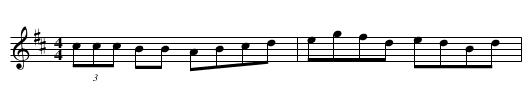No.3 Dinky's Reel - staff notation