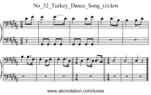 No_32_Turkey_Dance_Song_(c).krn - staff notation