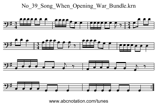 No_39_Song_When_Opening_War_Bundle.krn - staff notation