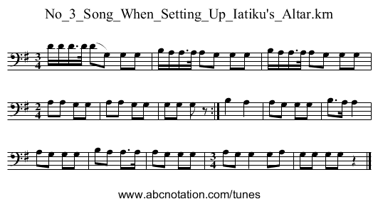 No_3_Song_When_Setting_Up_Iatiku's_Altar.krn - staff notation