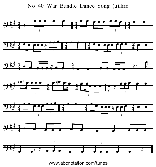 No_40_War_Bundle_Dance_Song_(a).krn - staff notation