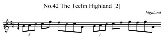 No.42 The Teelin Highland [2] - staff notation