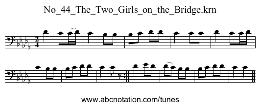 No_44_The_Two_Girls_on_the_Bridge.krn - staff notation