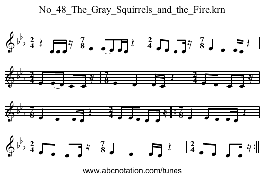 No_48_The_Gray_Squirrels_and_the_Fire.krn - staff notation