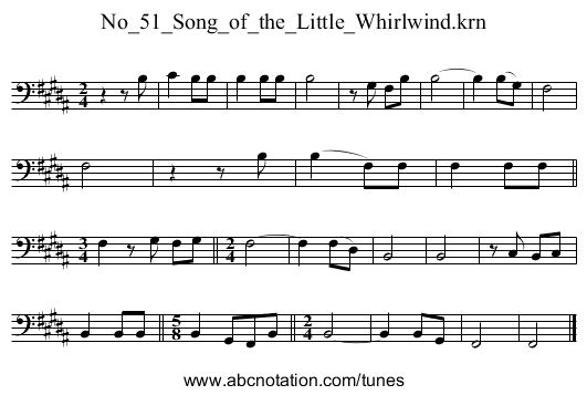 No_51_Song_of_the_Little_Whirlwind.krn - staff notation