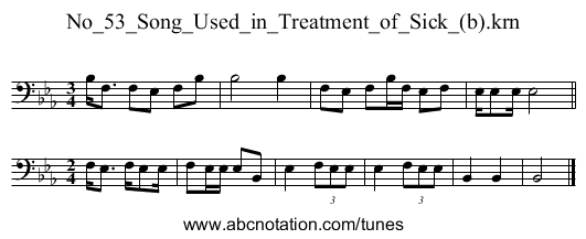 No_53_Song_Used_in_Treatment_of_Sick_(b).krn - staff notation