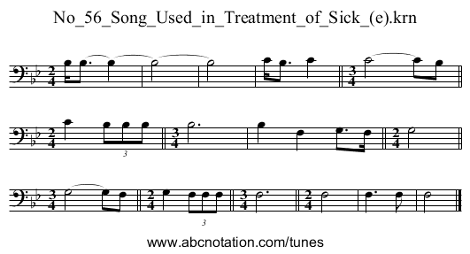 No_56_Song_Used_in_Treatment_of_Sick_(e).krn - staff notation