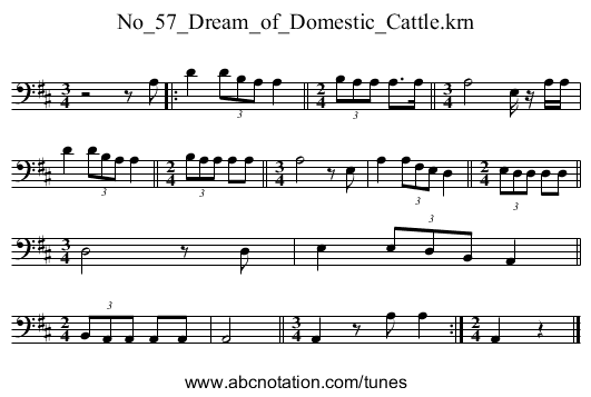 No_57_Dream_of_Domestic_Cattle.krn - staff notation