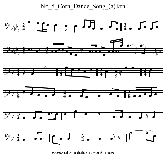 No_5_Corn_Dance_Song_(a).krn - staff notation
