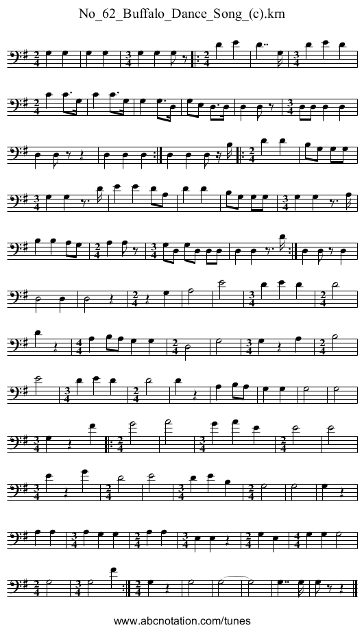 No_62_Buffalo_Dance_Song_(c).krn - staff notation