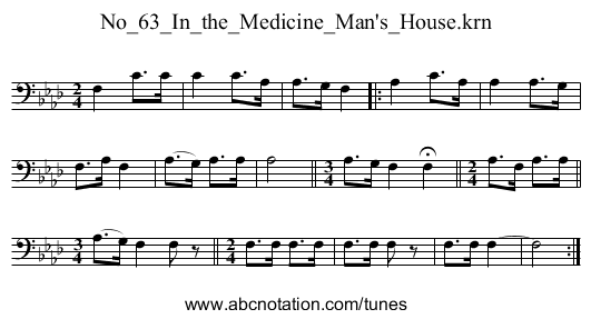 No_63_In_the_Medicine_Man's_House.krn - staff notation