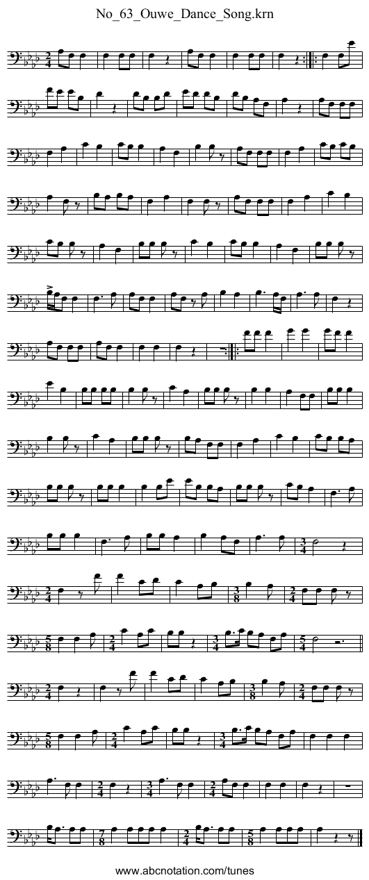 No_63_Ouwe_Dance_Song.krn - staff notation