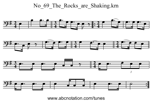 No_69_The_Rocks_are_Shaking.krn - staff notation