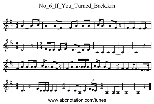 No_6_If_You_Turned_Back.krn - staff notation