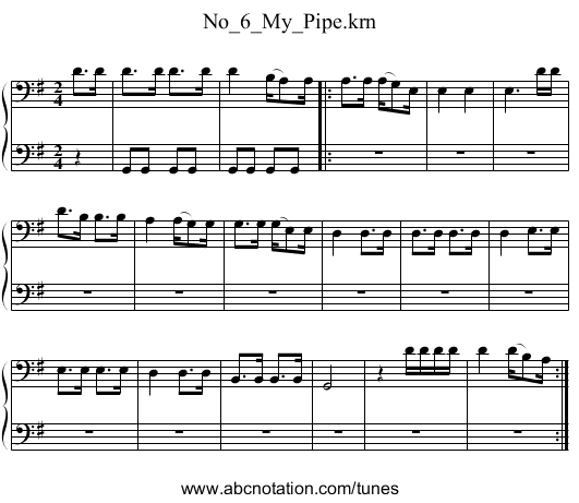 No_6_My_Pipe.krn - staff notation