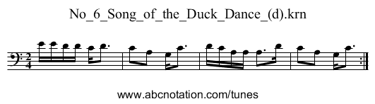No_6_Song_of_the_Duck_Dance_(d).krn - staff notation