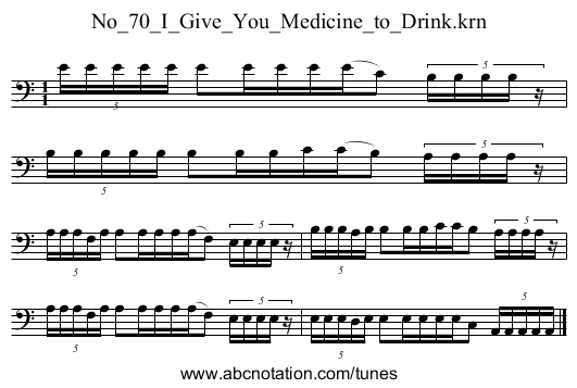 No_70_I_Give_You_Medicine_to_Drink.krn - staff notation