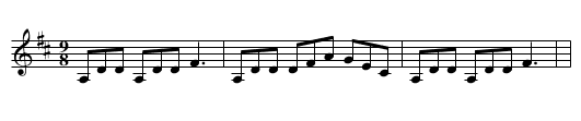 No.73 Gusty's Frolicks Jig - staff notation